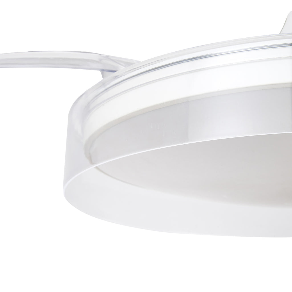 Mantra GLASS FAN S stropni LED ventilator 91cm PROZIRNA/BIJELA