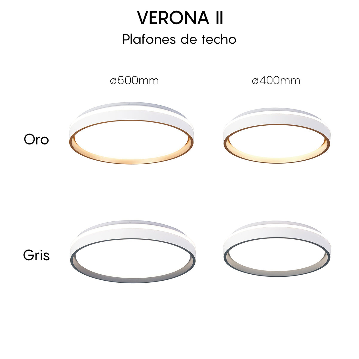Mantra VERONA II OKRUGLA LED STROPNA SVJETILJKA SIVA 40W - 40 CM - DALJINSKI UPRAVLJAČ