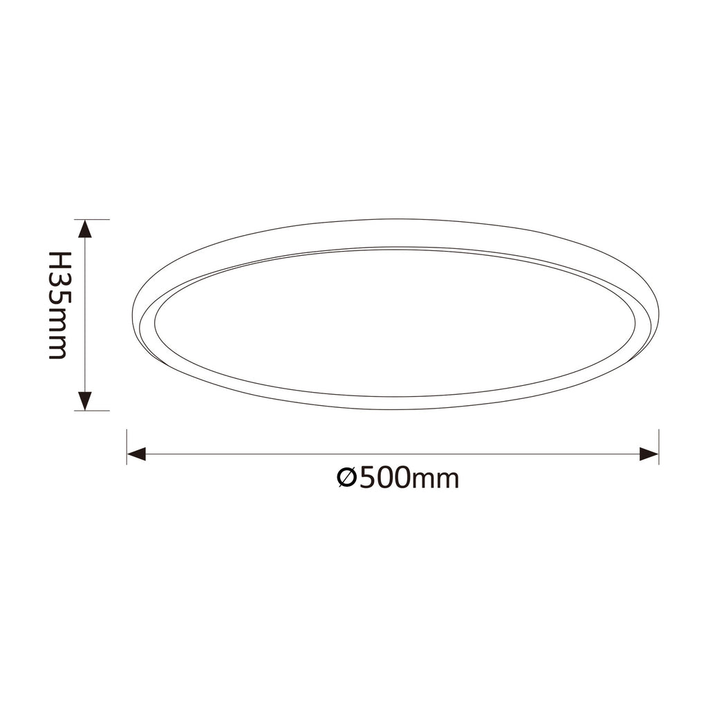 Mantra DOBLE stropna svjetiljka LED 48W 4000K 50CM BIJELA