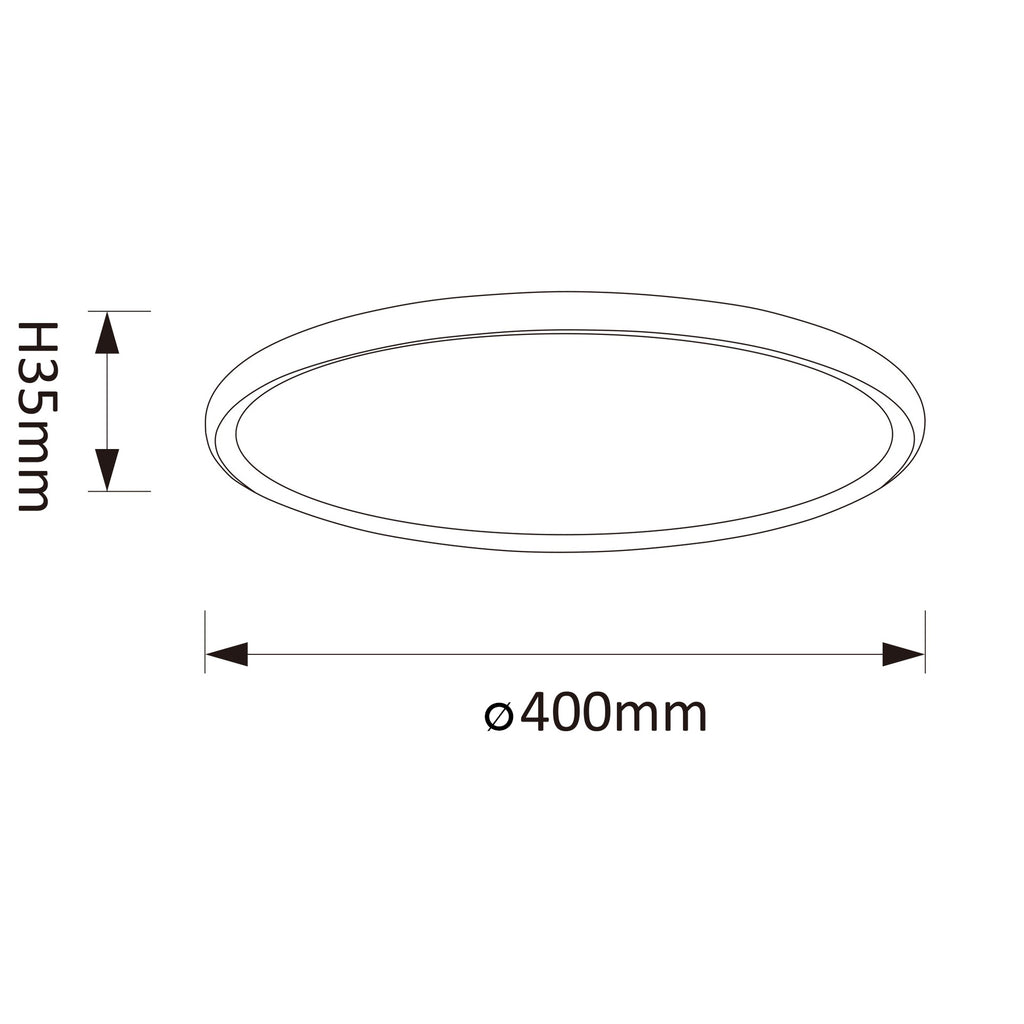 Mantra DOBLE stropna svjetiljka LED 36W 4000K 40CM BIJELA