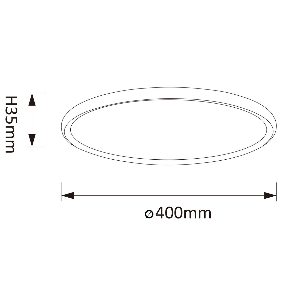 Mantra DOBLE stropna svjetiljka LED 36W 4000K 40CM BIJELA