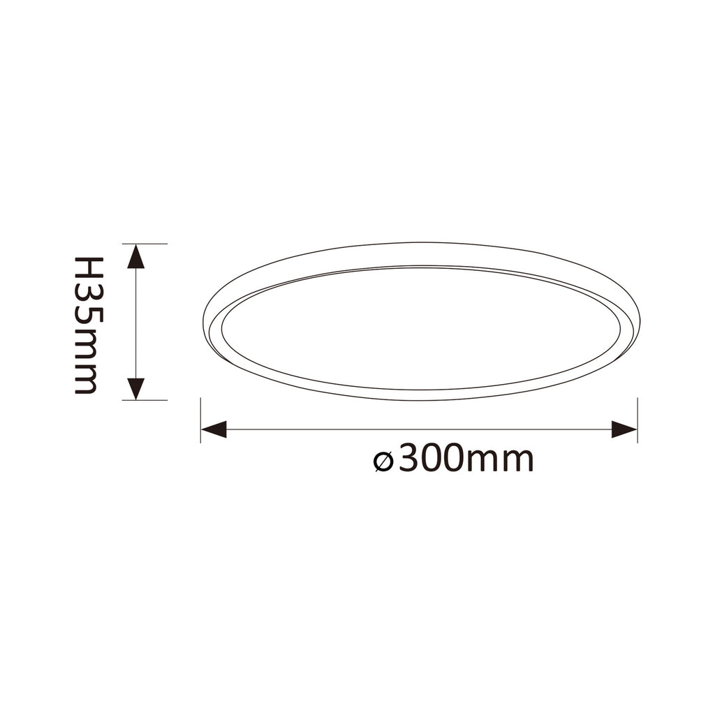 Mantra DOBLE stropna svjetiljka LED 24W 4000K 30CM BIJELA