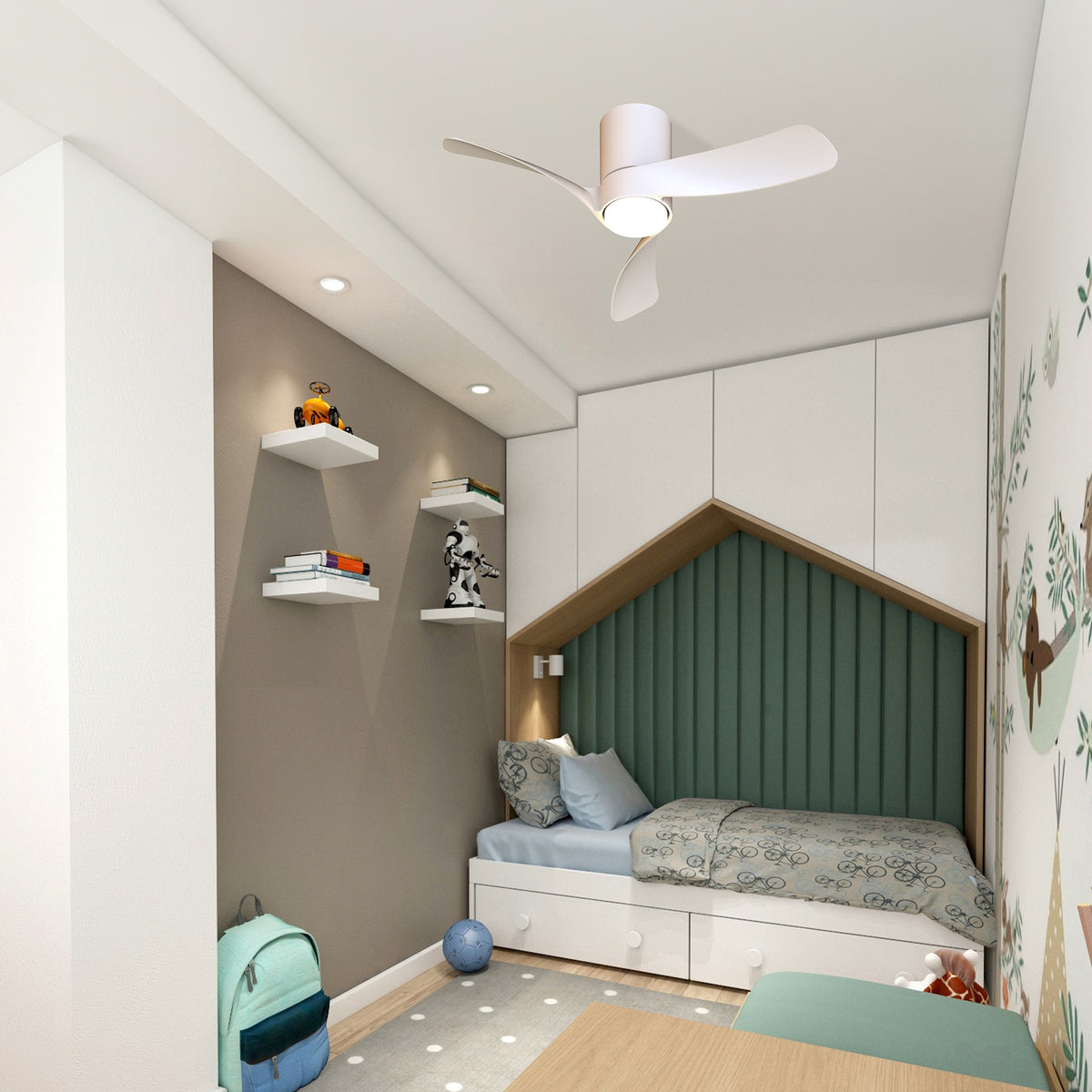 Mantra NEMO II XS stropni LED ventilator 72cm BIJELI