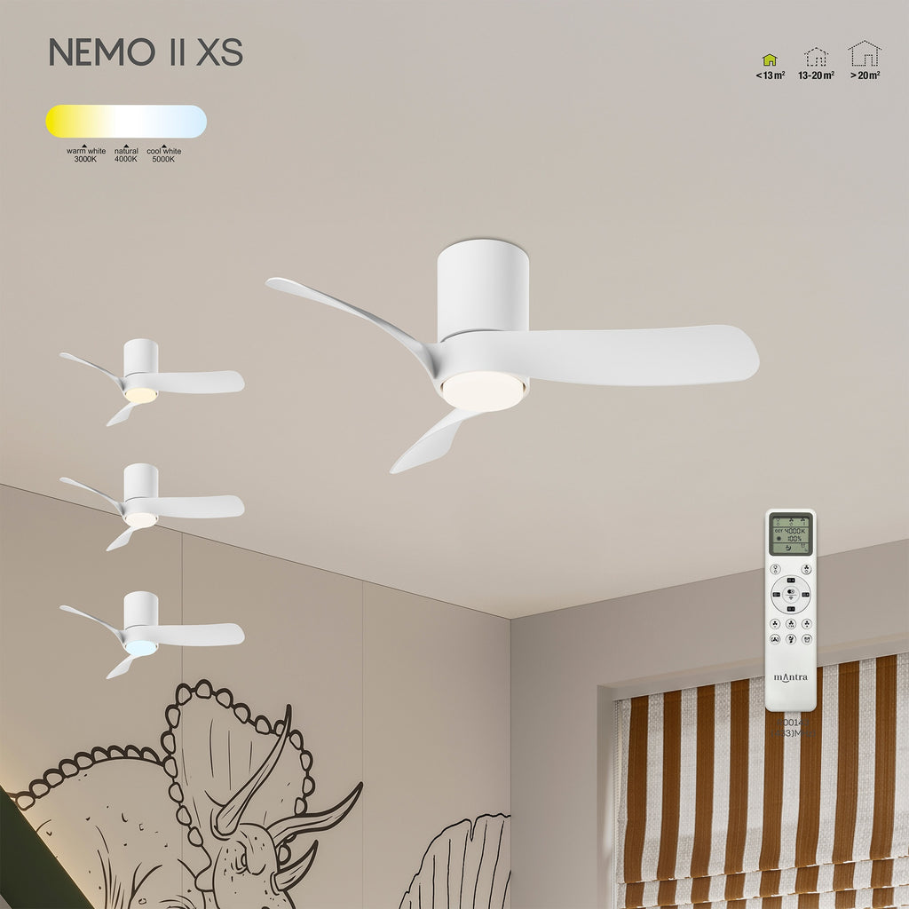 Mantra NEMO II XS stropni LED ventilator 72cm BIJELI