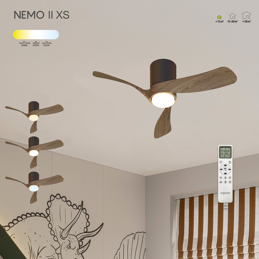 Mantra NEMO II XS stropni LED ventilator 72cm ORAH/CRNA