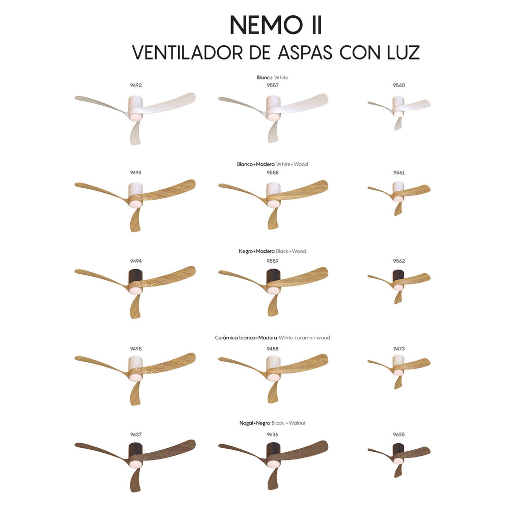 Mantra NEMO II L stropni LED ventilator 132cm ORAH/CRNA