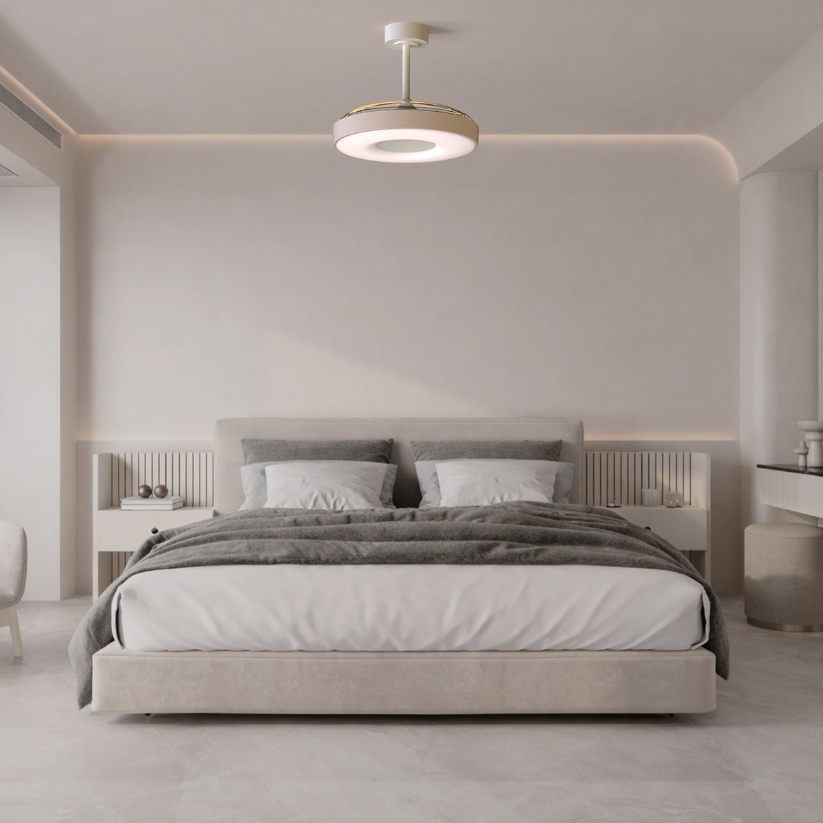 Mantra COIN FAN M PAMETNI LED stropni ventilator 106cm BEŽ