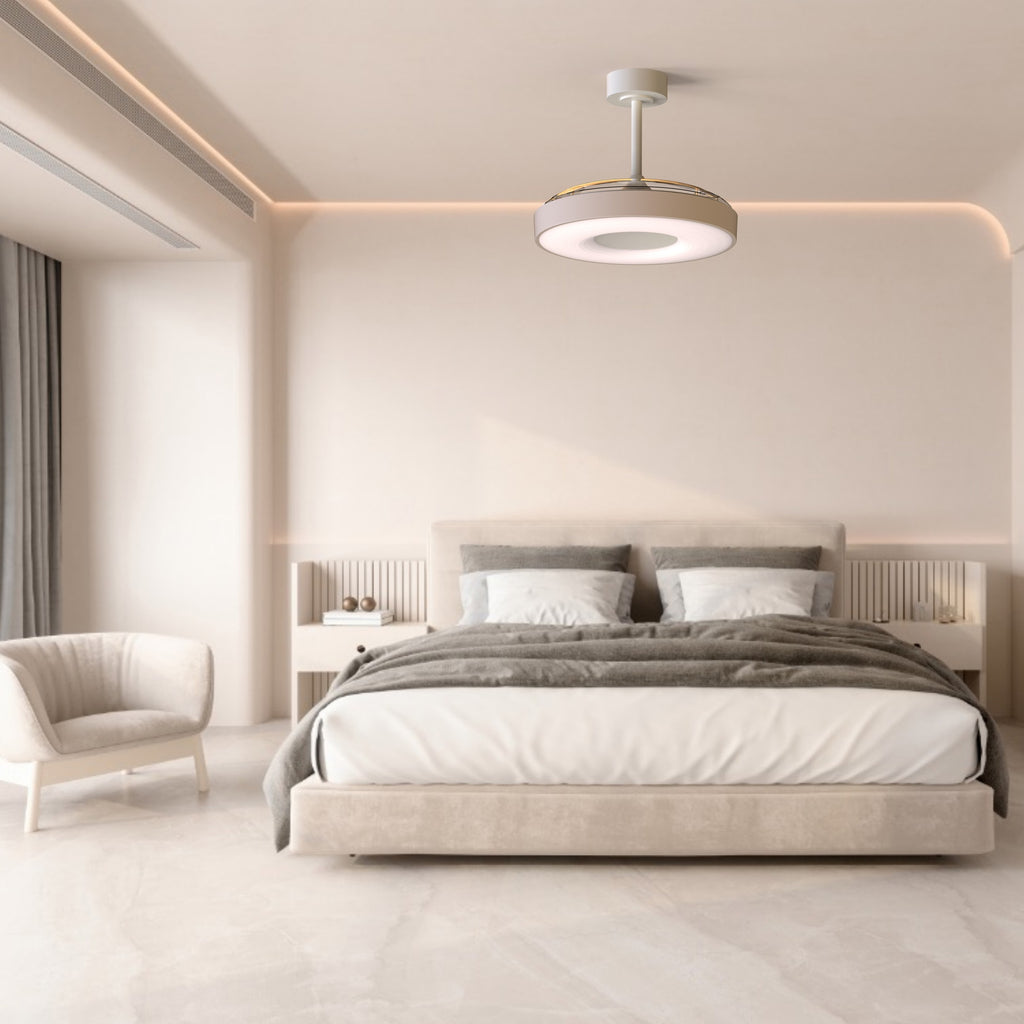 Mantra COIN FAN M PAMETNI LED stropni ventilator 106cm BEŽ