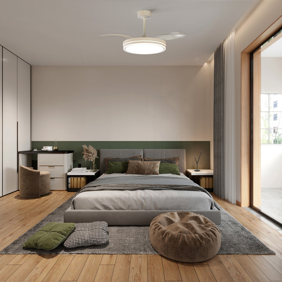 Mantra LUNA M stropni LED ventilator 106cm BIJELI