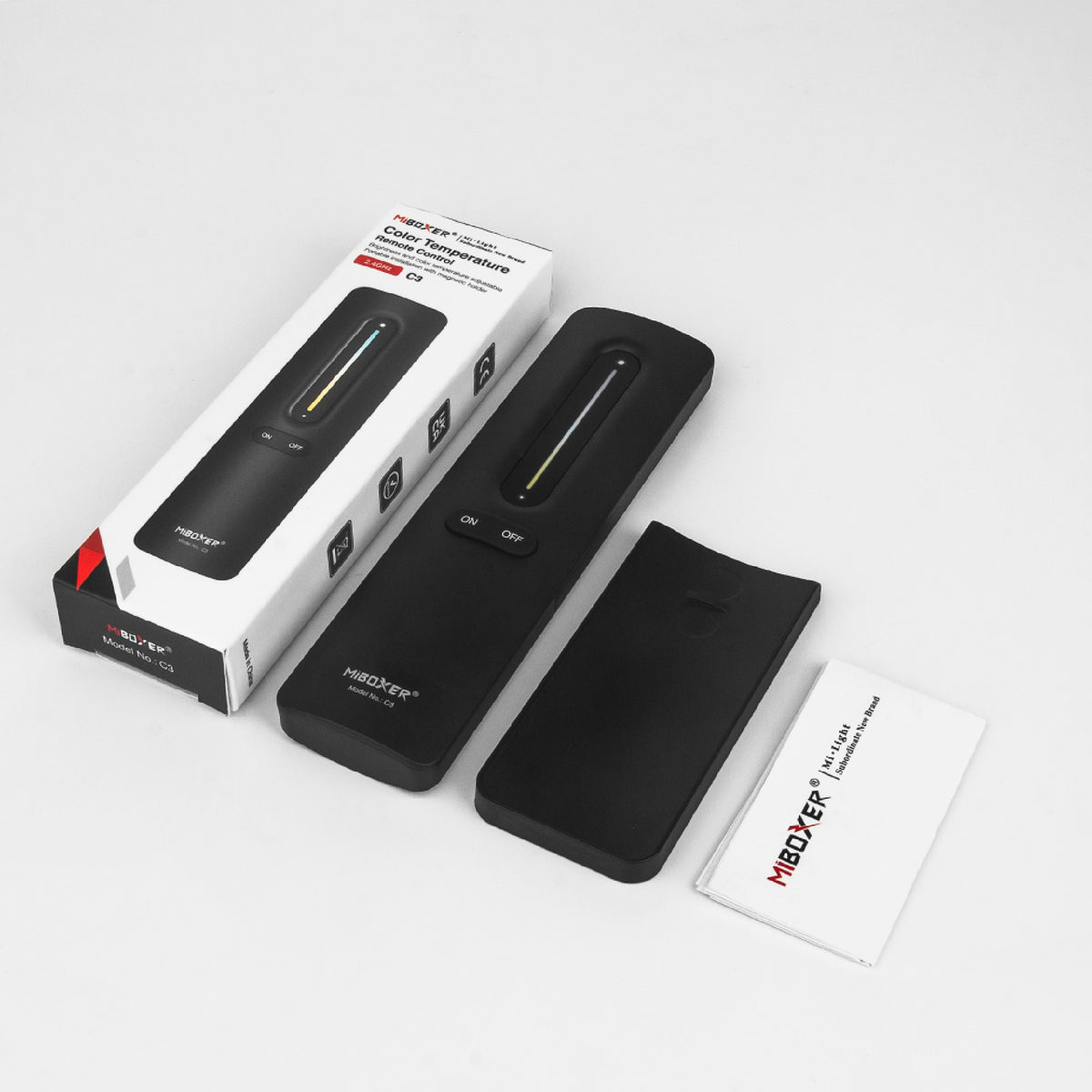 CCT daljinski upravljač za LED rasvjetu, 2.4G, 30m, CRNI