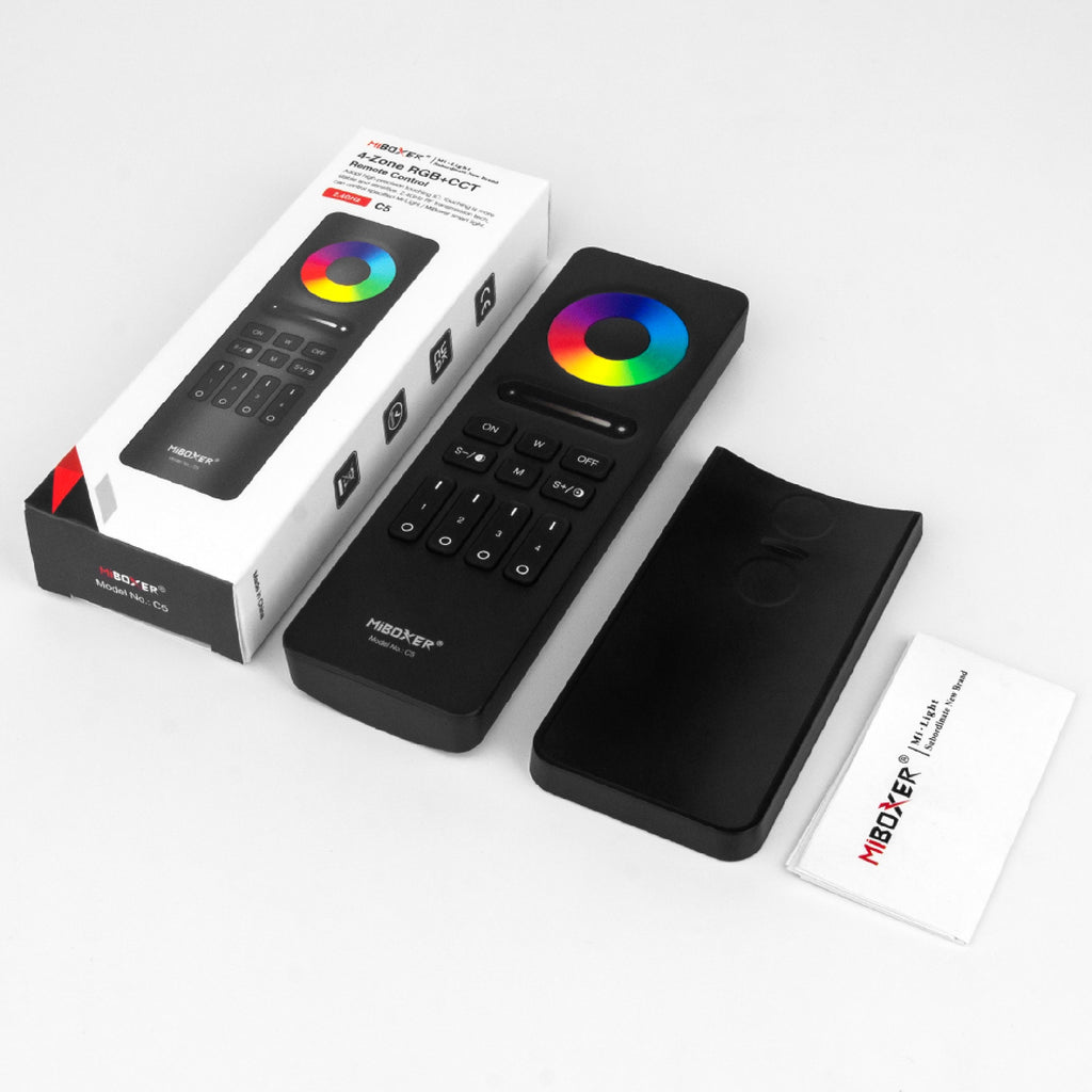RGB/CCT 4-zonski daljinski upravljač za LED rasvjetu, 2.4G, 30m, BIJELI