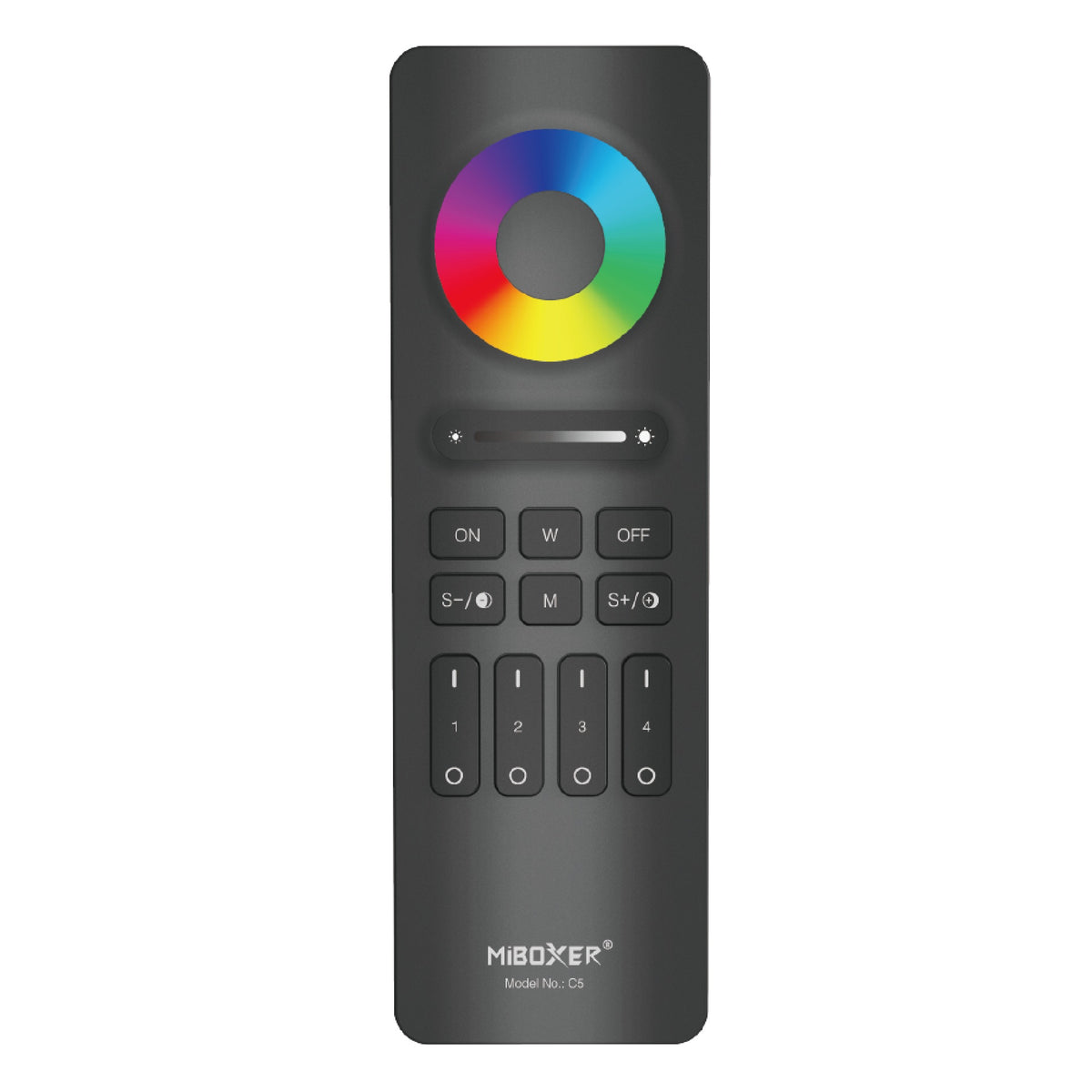 RGB/CCT 4-zonski daljinski upravljač za LED rasvjetu, 2.4G, 30m, CRNI