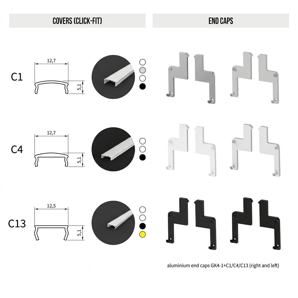 LED profil za gips ploče / knauf GK4-1, 2000 mm