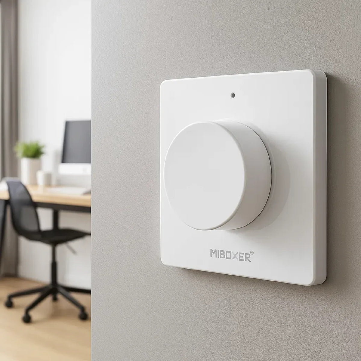 MONO/CCT zidni upravljač s rotirajućim gumbom za LED rasvjetu, 2.4G, 30m, BIJELI