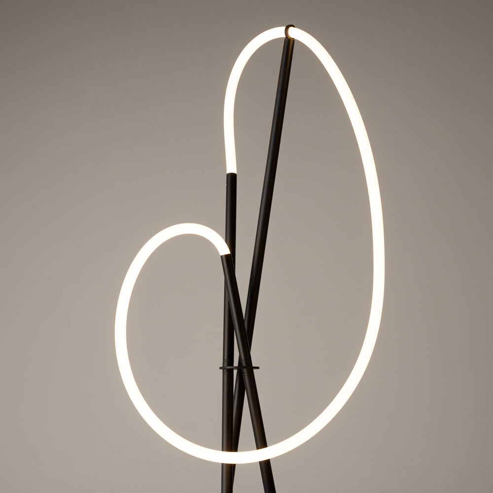 LED dimabilna podna svjetiljka Crochet 36W 3000K crna