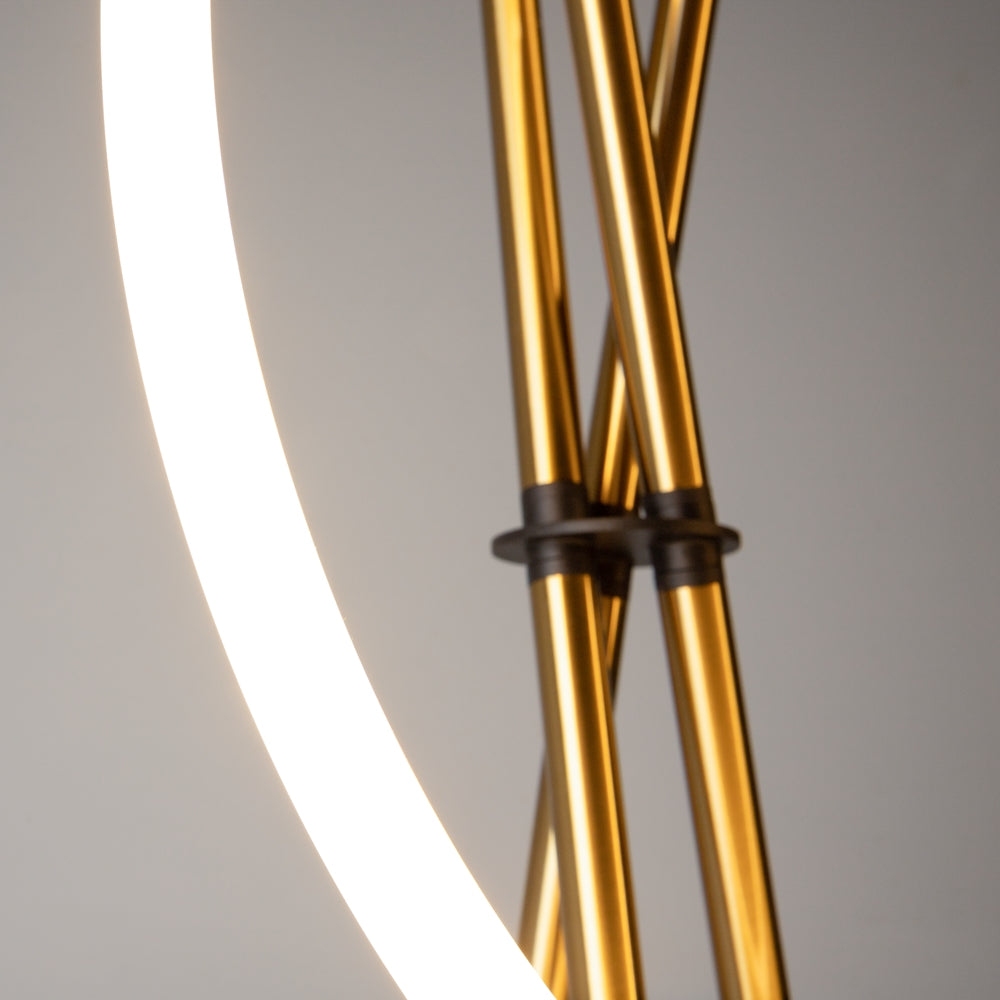 LED dimabilna podna svjetiljka Crochet 36W 3000K mesing