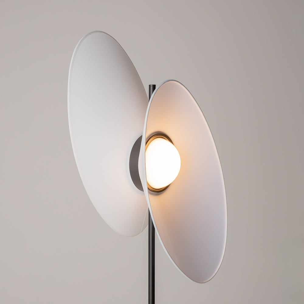 LED dimabilna podna svjetiljka Evolution 12W 3000K bijela/crna