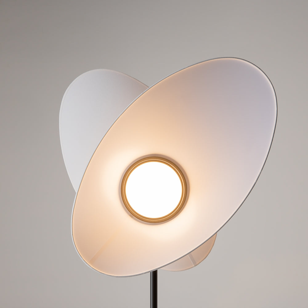 LED dimabilna podna svjetiljka Evolution 12W 3000K bijela/crna