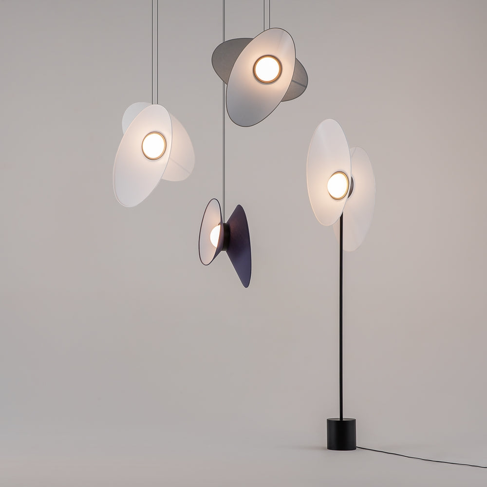 LED dimabilna podna svjetiljka Evolution 12W 3000K bijela/crna