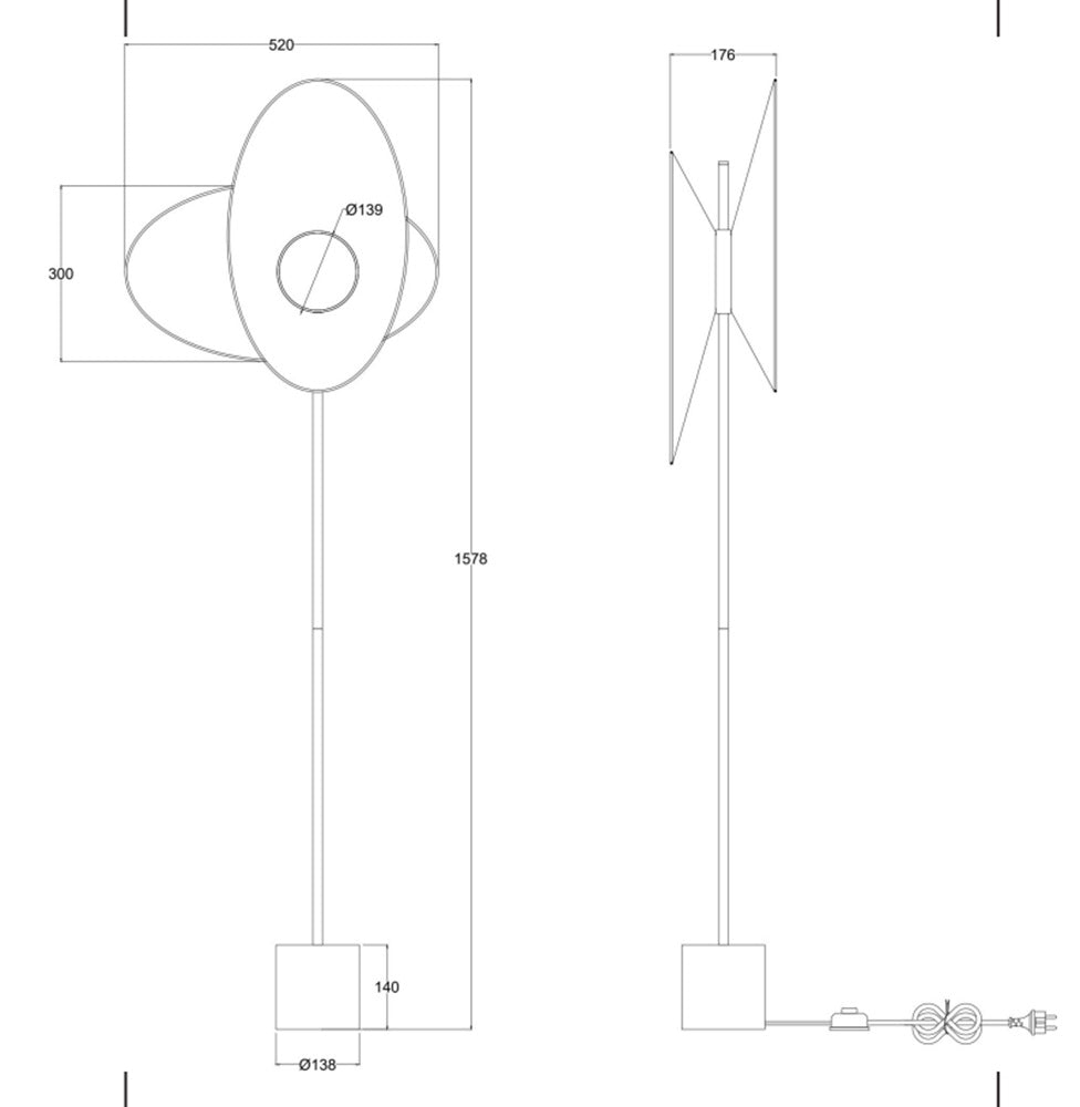 LED dimabilna podna svjetiljka Evolution 12W 3000K bijela/crna