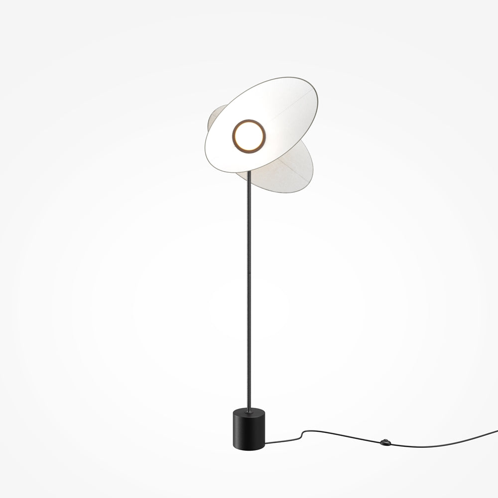 LED dimabilna podna svjetiljka Evolution 12W 3000K bijela/crna