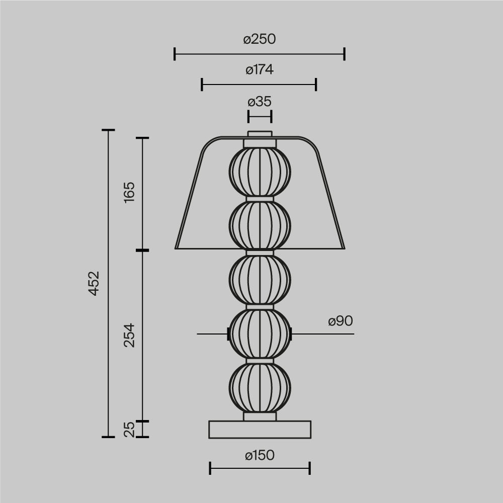 LED stolna svjetiljka Amulet 10W 3000K 452x250mm boja zlata