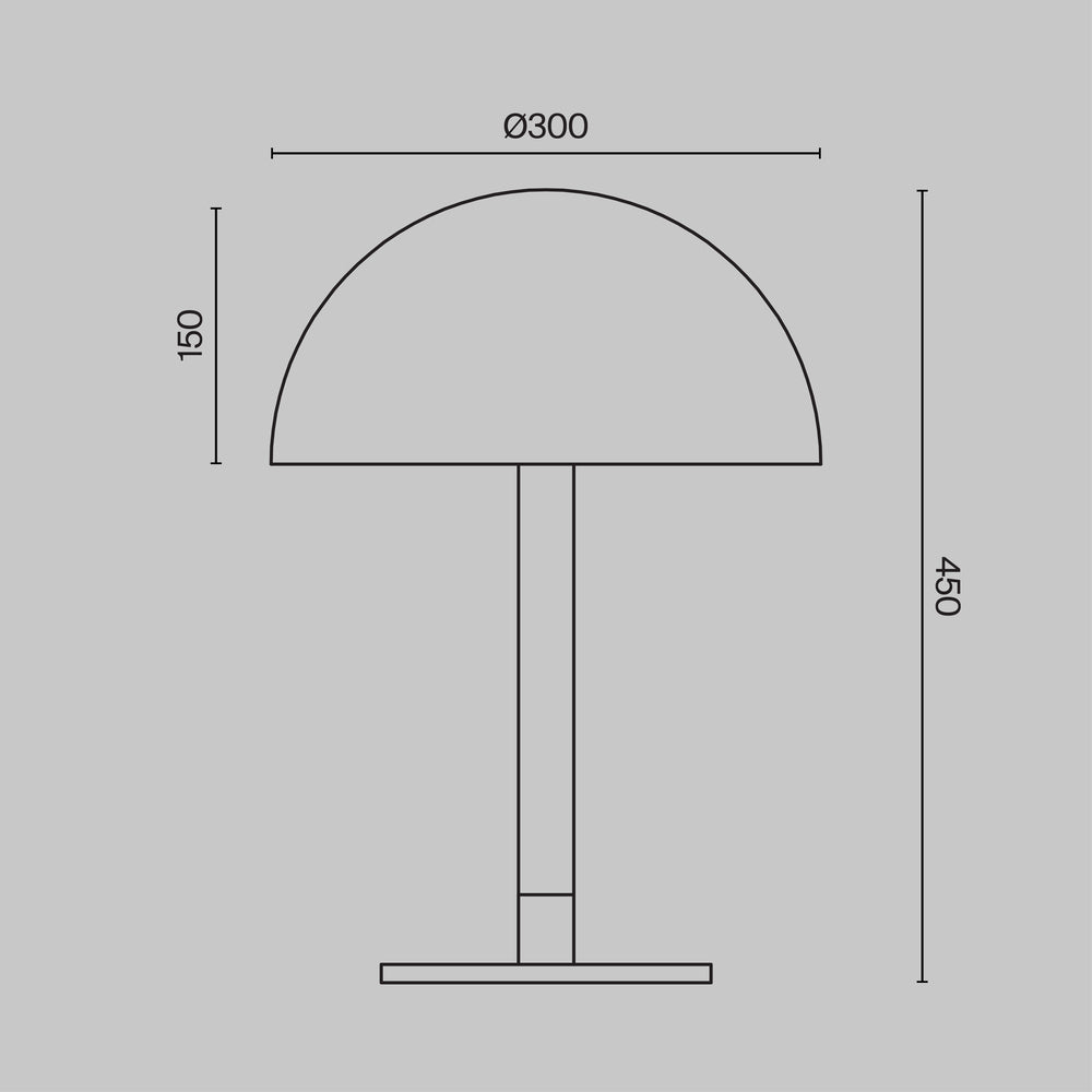LED stolna svjetiljka RAY 450x300 8W 3000K Crna