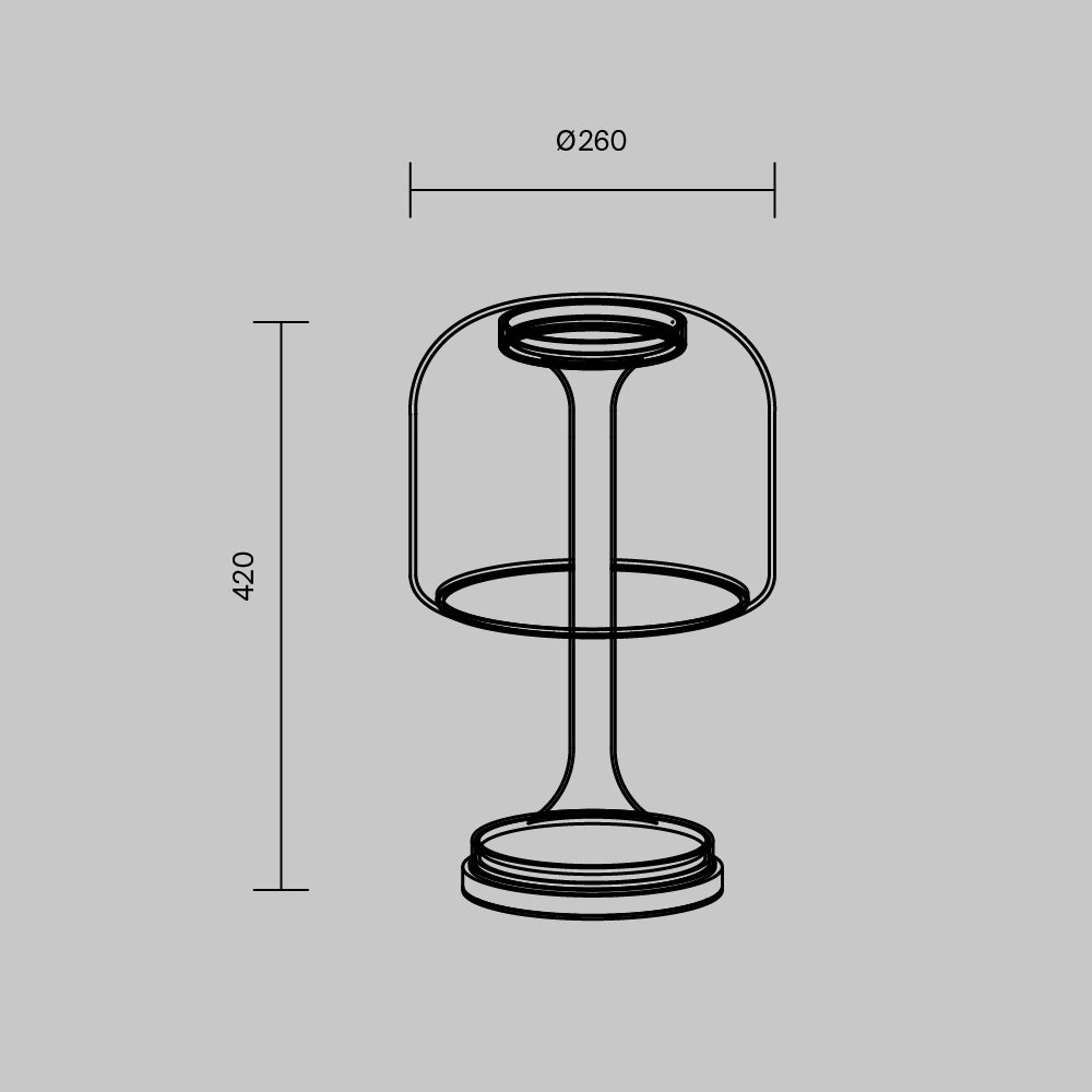 LED stolna svjetiljka Spirito 18W 3000K Ø260x420mm bijela
