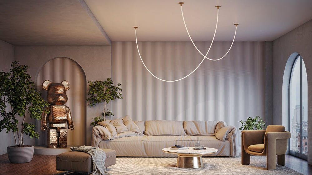 LED viseća svjetiljka TAU 1400 mm 42W 3000K crna/zlatna