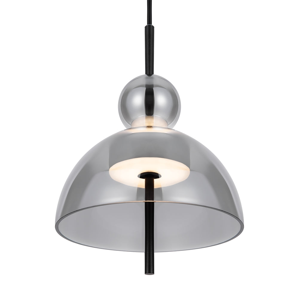 LED viseća svjetiljka Bangkok 12W 3000K Ø250mm crna/dimljena