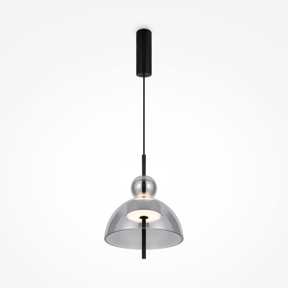 LED viseća svjetiljka Bangkok 12W 3000K Ø250mm crna/dimljena