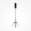 LED viseća svjetiljka Bangkok 12W 3000K Ø250mm crna/prozirna