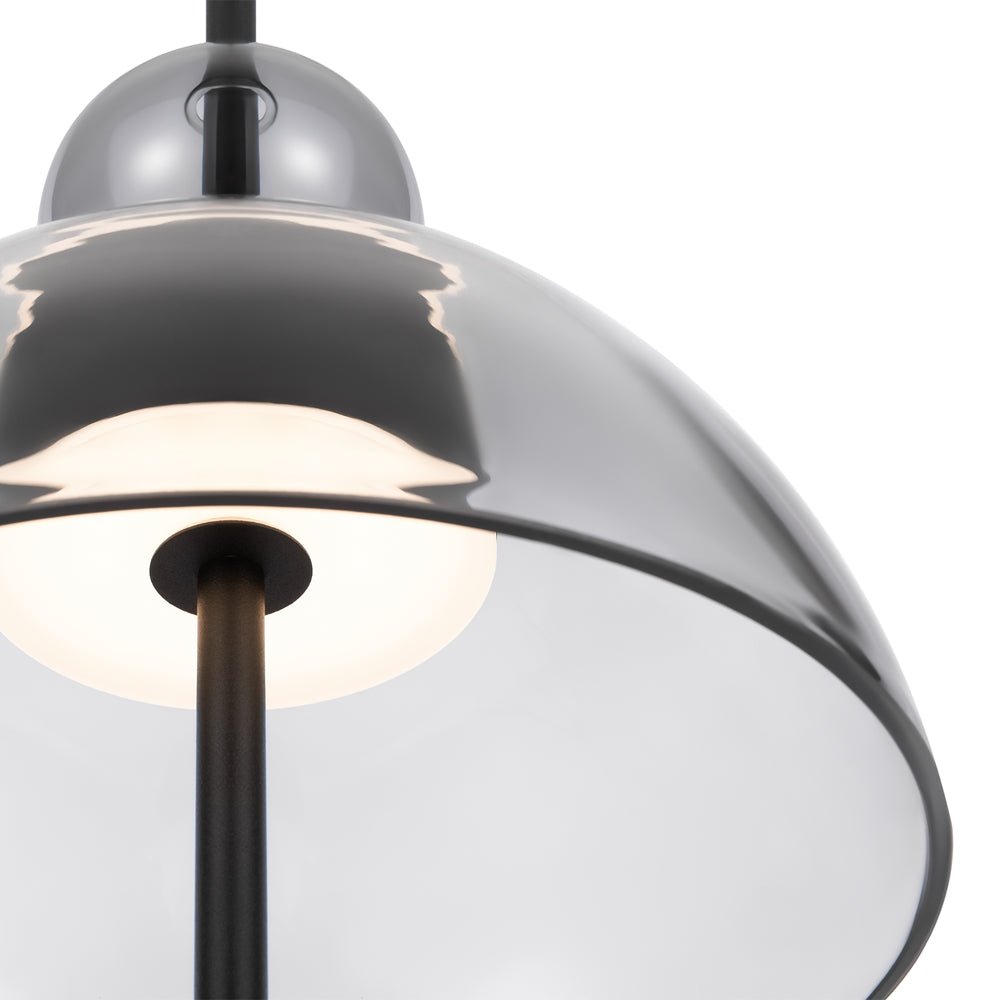 LED viseća svjetiljka Bangkok 12W 3000K Ø250mm crna/siva