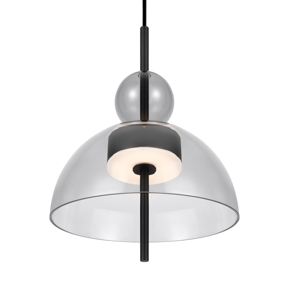 LED viseća svjetiljka Bangkok 12W 3000K Ø250mm crna/siva