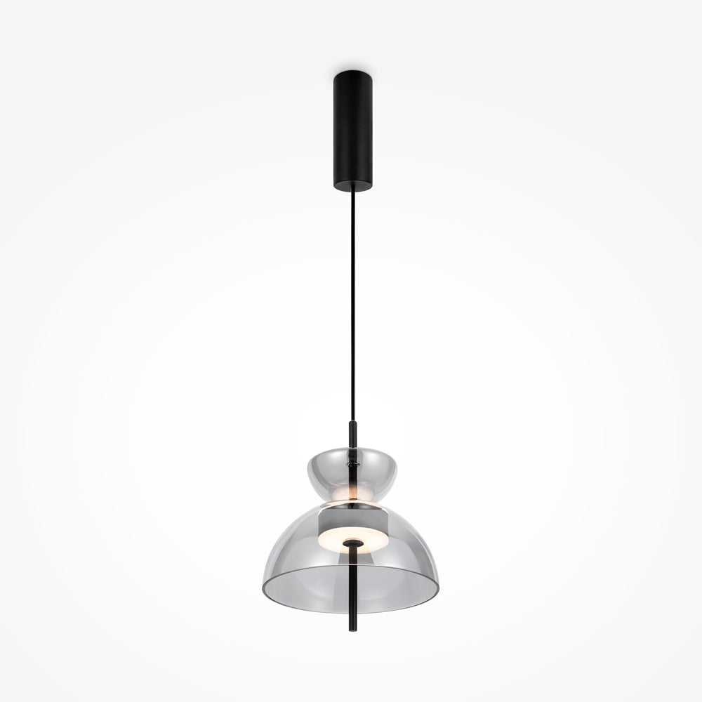 LED viseća svjetiljka Bangkok 12W 3000K Ø250x180mm crna/dimljena
