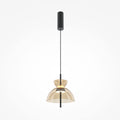 LED viseća svjetiljka Bangkok 12W 3000K Ø250x180mm crna/konjak