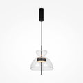 LED viseća svjetiljka Bangkok 12W 3000K Ø250x180mm crna/prozirna