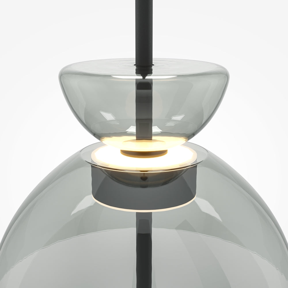 LED viseća svjetiljka Bangkok 12W 3000K Ø250x180mm crna/siva