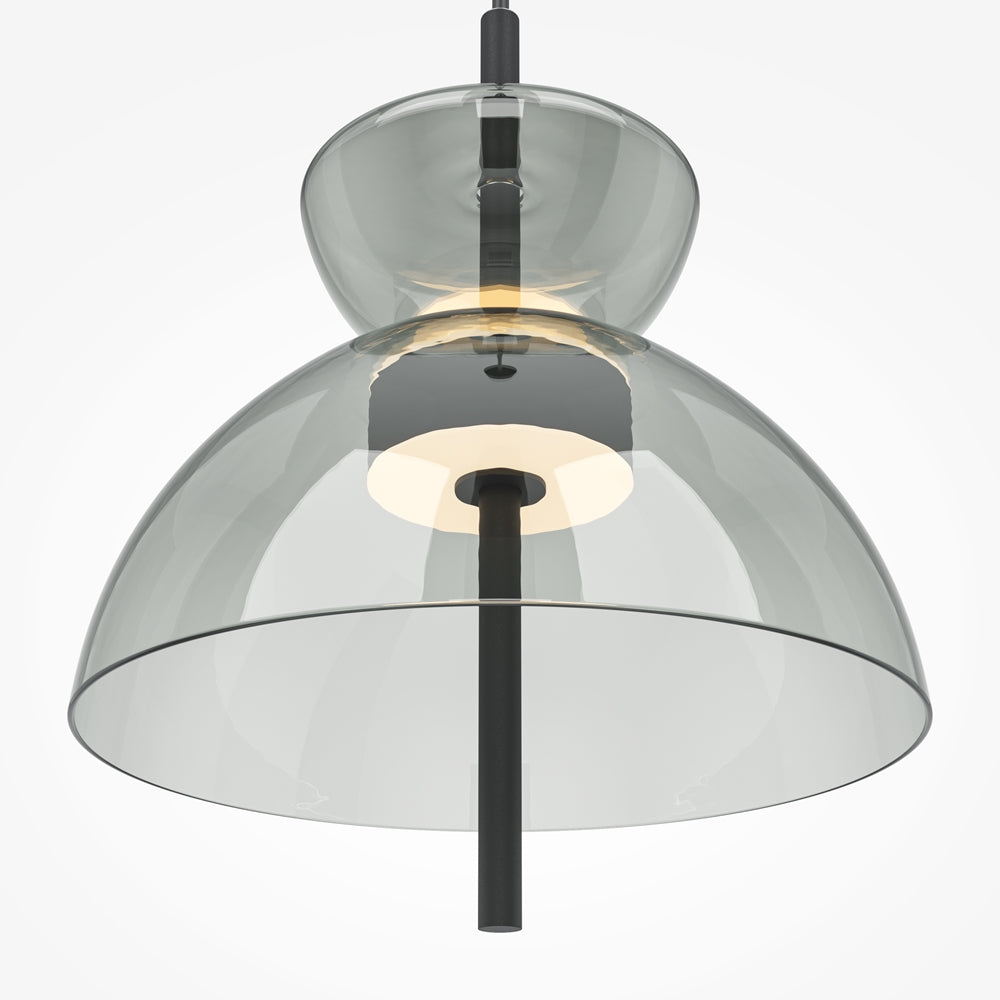 LED viseća svjetiljka Bangkok 12W 3000K Ø250x180mm crna/siva