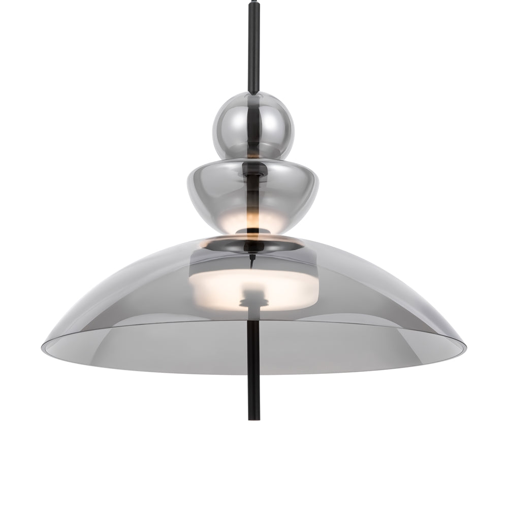 LED viseća svjetiljka Bangkok 12W 3000K Ø400mm crna/dimljena