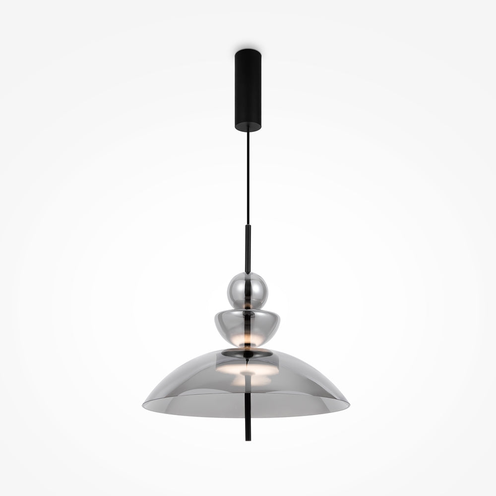 LED viseća svjetiljka Bangkok 12W 3000K Ø400mm crna/dimljena