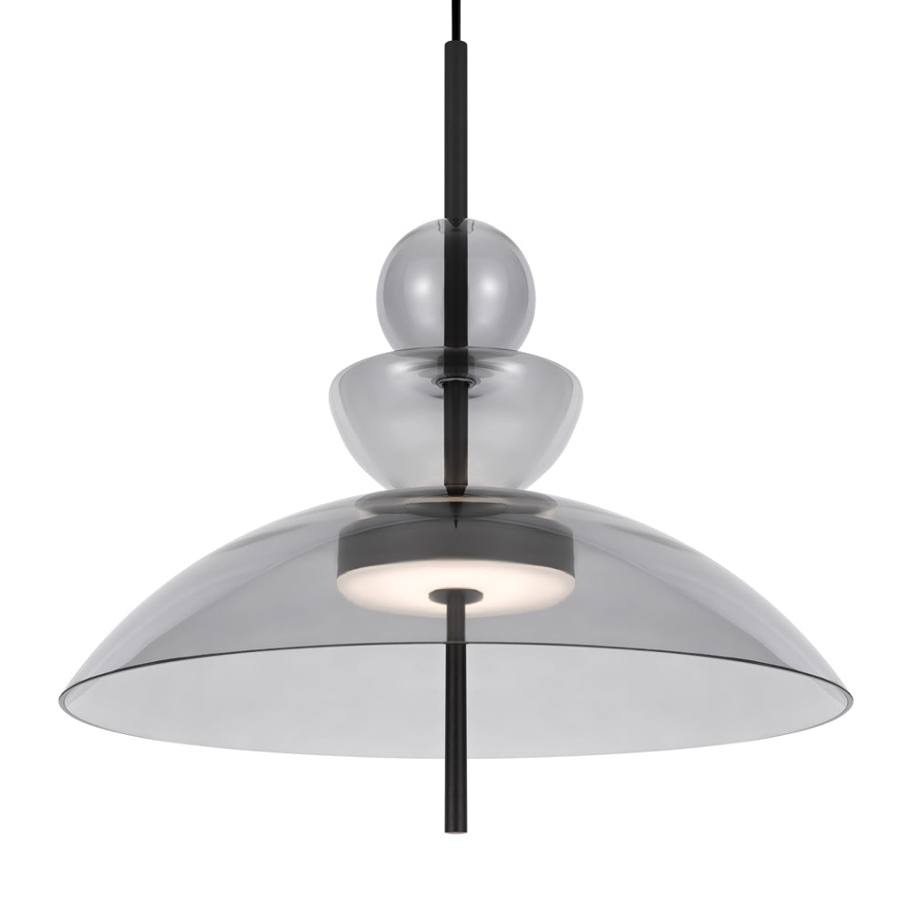 LED viseća svjetiljka Bangkok 12W 3000K Ø400mm crna/siva