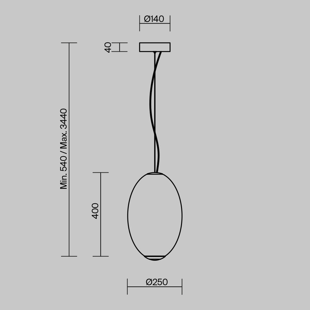 LED viseća svjetiljka Bruma 19W 2700K Ø250mm krom