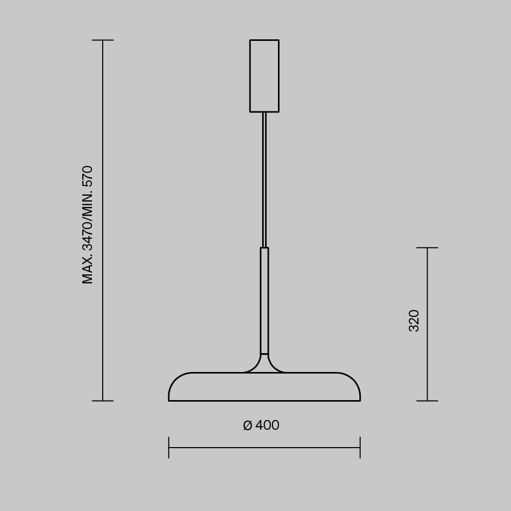 LED viseća svjetiljka Gerhard Ø400mm 26W 3000K bijela
