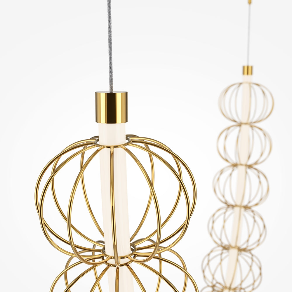 LED viseća svjetiljka Golden Cage 107W 3000K boja zlata