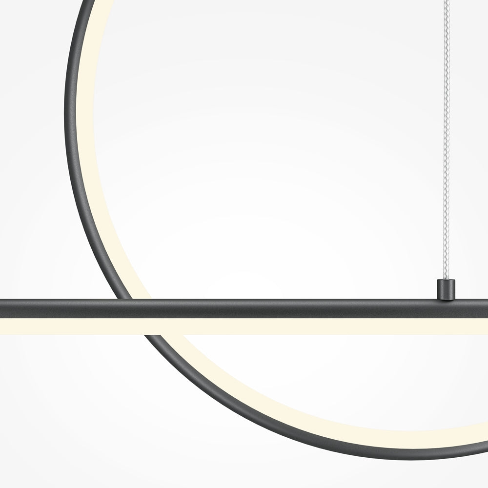 LED viseća svjetiljka Halo 40W 2600-3500K 1430mm crna