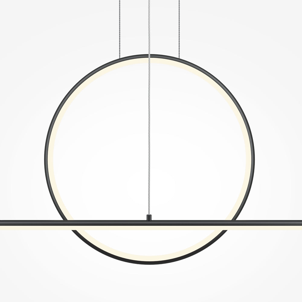 LED viseća svjetiljka Halo 40W 2600-3500K 1430mm crna