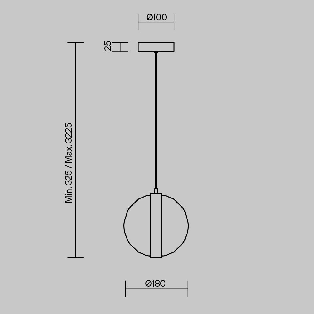 LED viseća svjetiljka Misterio 6W 2700K Ø180mm crna