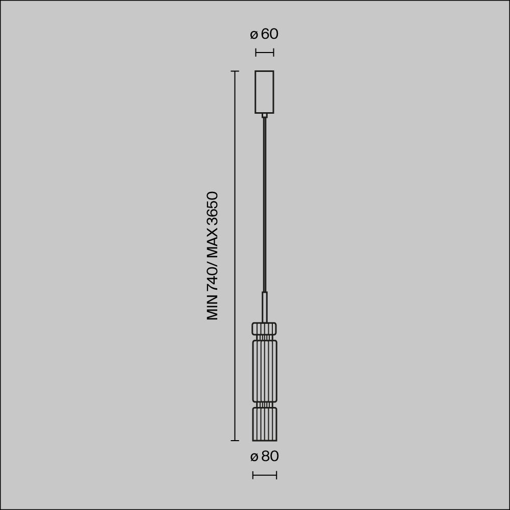 LED viseća svjetiljka Ordo 8W 3000K 390x80mm crna