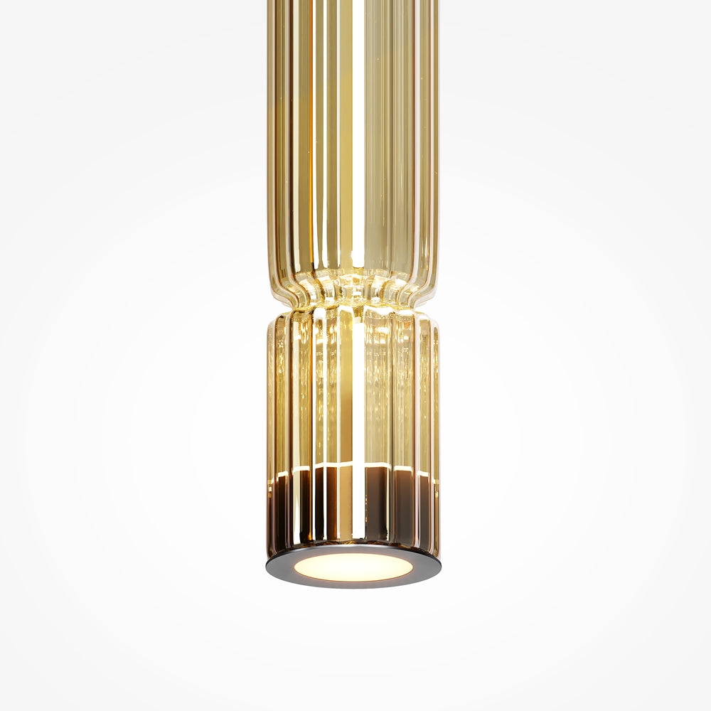 LED viseća svjetiljka Ordo 8W 3000K 390x80mm crna/konjak